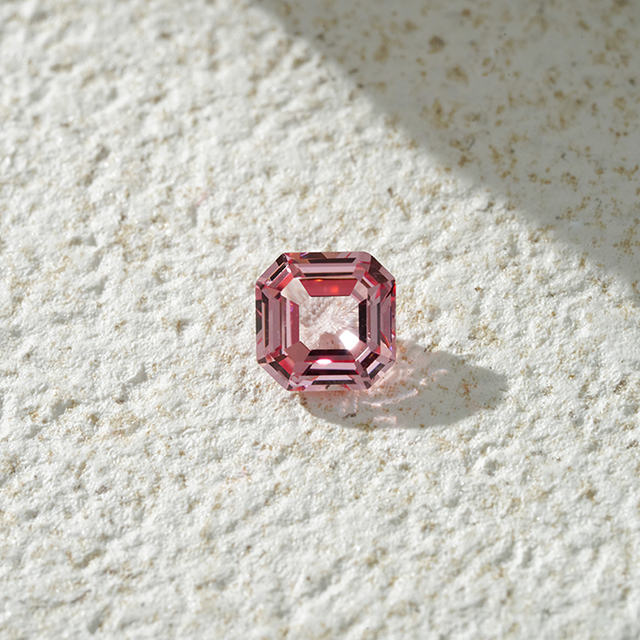 Asscher Cut Pink Padparadscha Color Lab Đá quý trồng