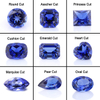 Hình dạng lạ mắt Đá quý màu xanh hoàng gia được trồng đá quý Sapphire