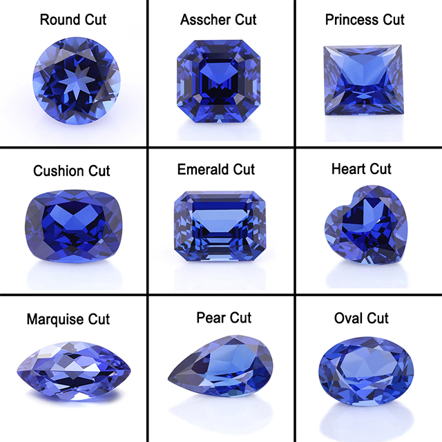 Hình dạng lạ mắt Đá quý màu xanh hoàng gia được trồng đá quý Sapphire