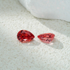 Pear Cut Pink Padparadscha Màu Loose Lab Đá quý trồng