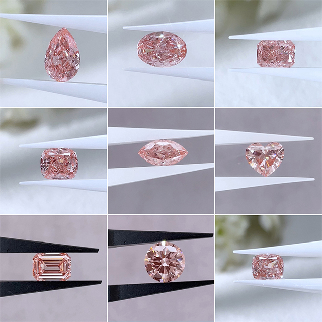 Hình dạng lạ mắt Màu hồng VVS VS Loose Lab Grown Diamond cho đồ trang sức