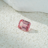 Octagon Emerald Cut Pink Padparadscha Màu Loose Lab Đá quý trồng