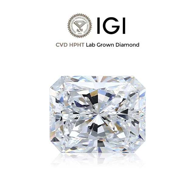 Chứng chỉ IGI Radiant Cut D VS HPHT CVD Lab Grown Diamond