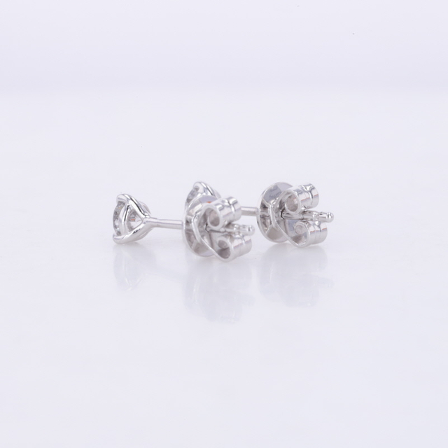 Bạch kim vàng 0,3CT TW HPHT Lab Grown Diamond Martini Set Bông tai stud 