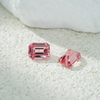 Octagon Emerald Cut Pink Padparadscha Màu Loose Lab Đá quý trồng