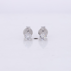 Bạch kim vàng 0,3CT TW HPHT Lab Grown Diamond Martini Set Bông tai stud 