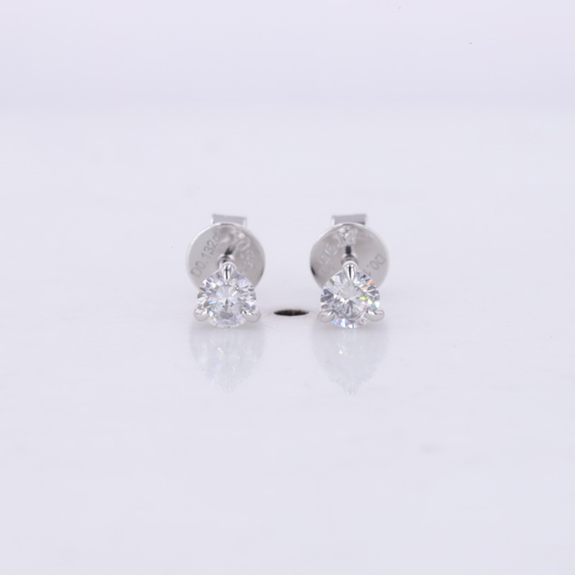 Bạch kim vàng 0,3CT TW HPHT Lab Grown Diamond Martini Set Bông tai stud 