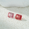 Octagon Emerald Cut Pink Padparadscha Màu Loose Lab Đá quý trồng